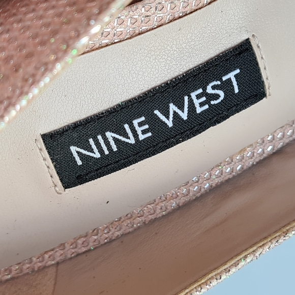 NINE WEST 5 1/2M Light Pink Metallic Shimmer TATIANA Pointed Toe Pumps - Picture 8 of 12